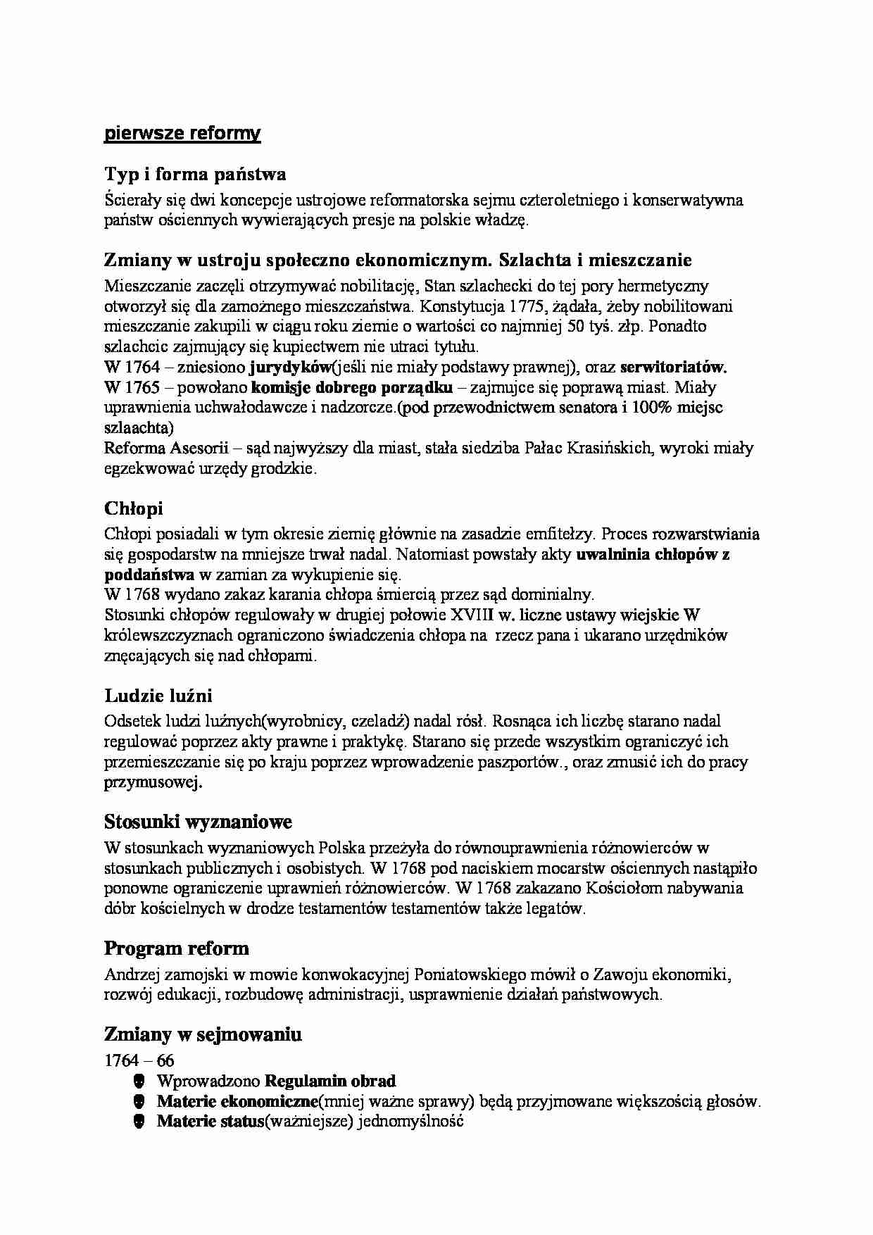 Początki monarchii Konstytucyjnej - pierwsze reformy - strona 1