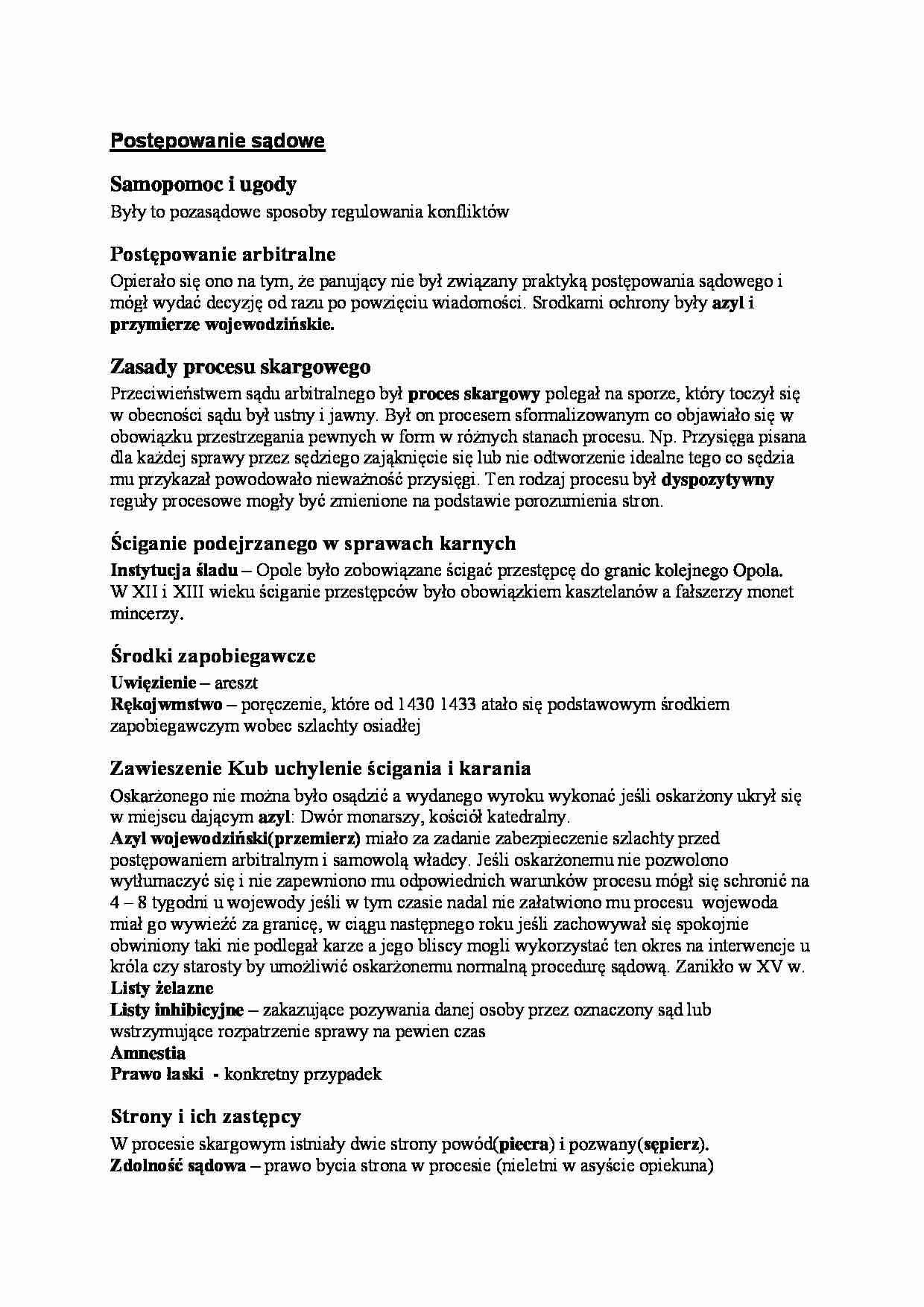 Prawo sądowe polskiego średniowiecza  - strona 1