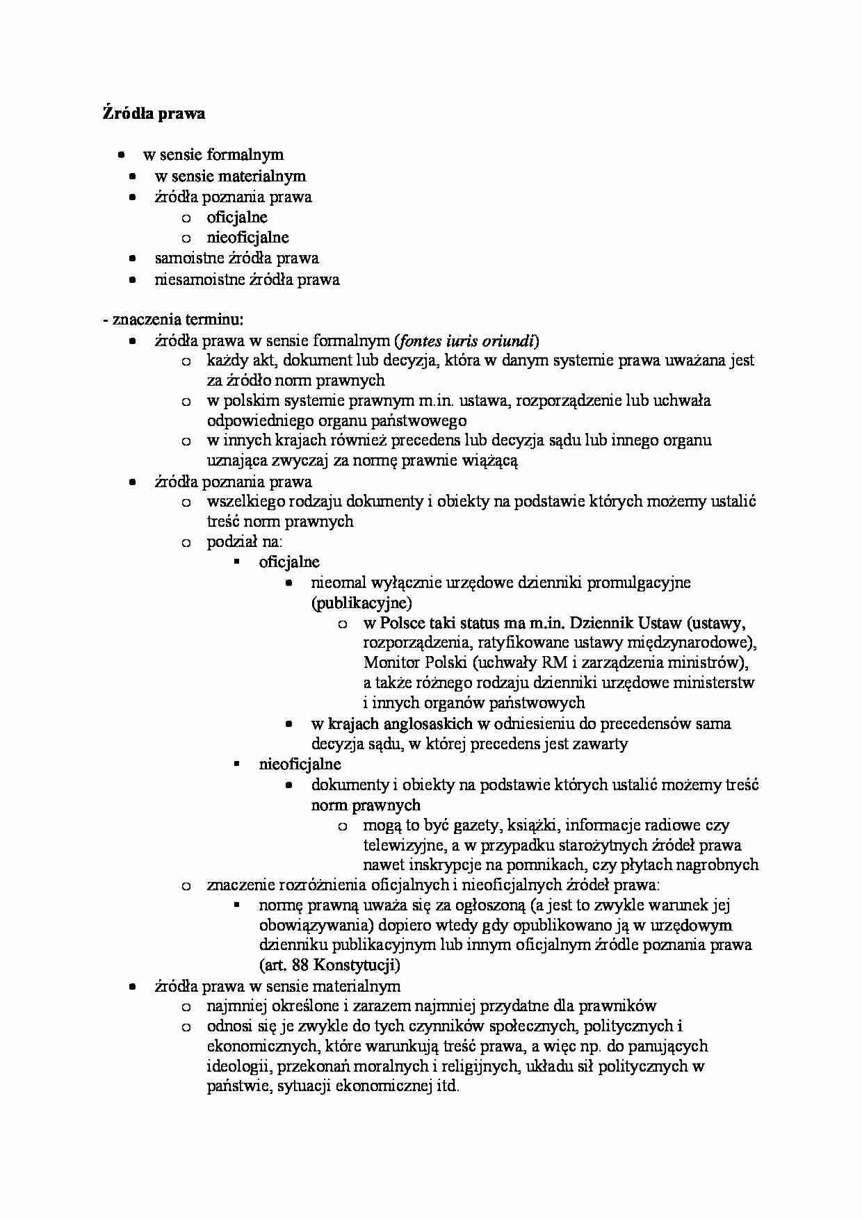 Wstęp do prawoznastwa - wykład 5 - strona 1