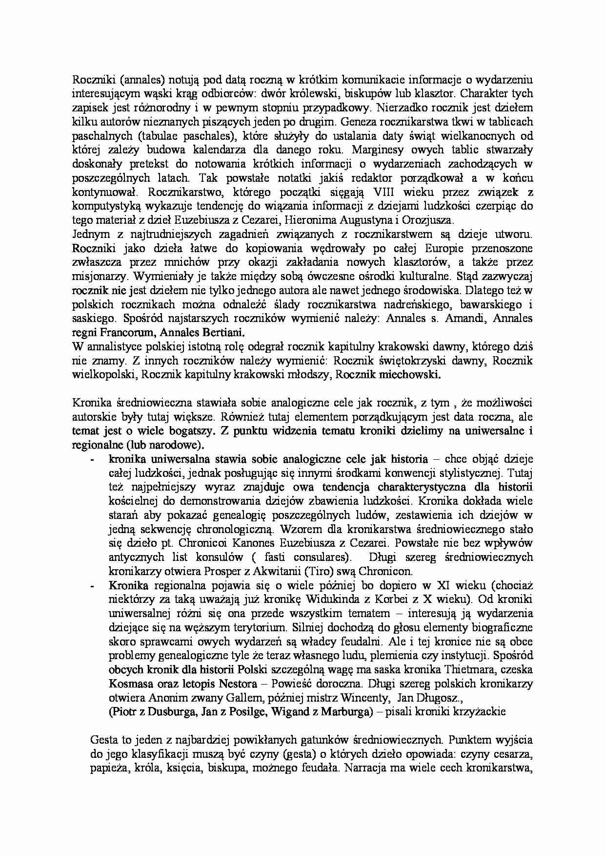 Roczniki, kroniki, gesta, katalogi,genealogie - strona 1
