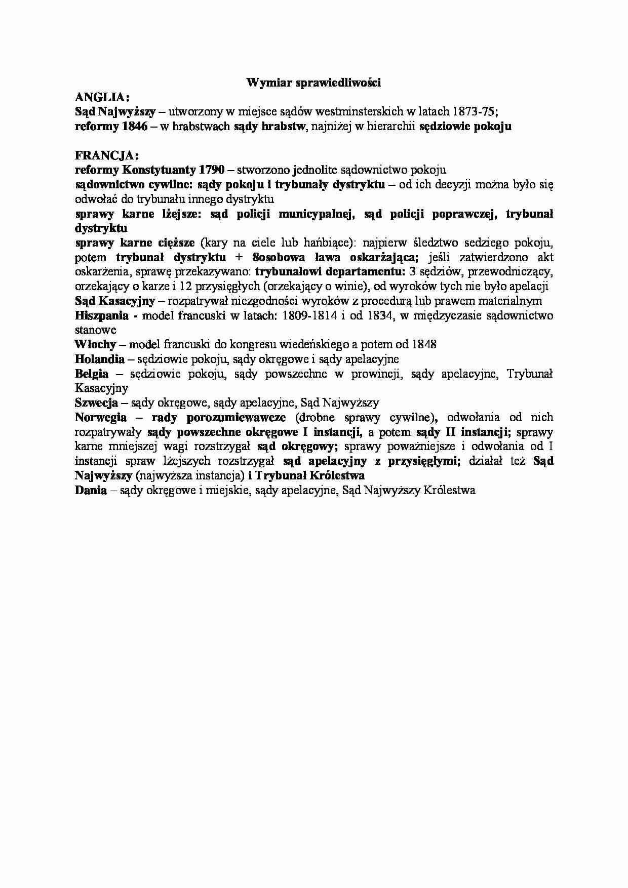 Wymiar sprawiedliwości, państwa - strona 1