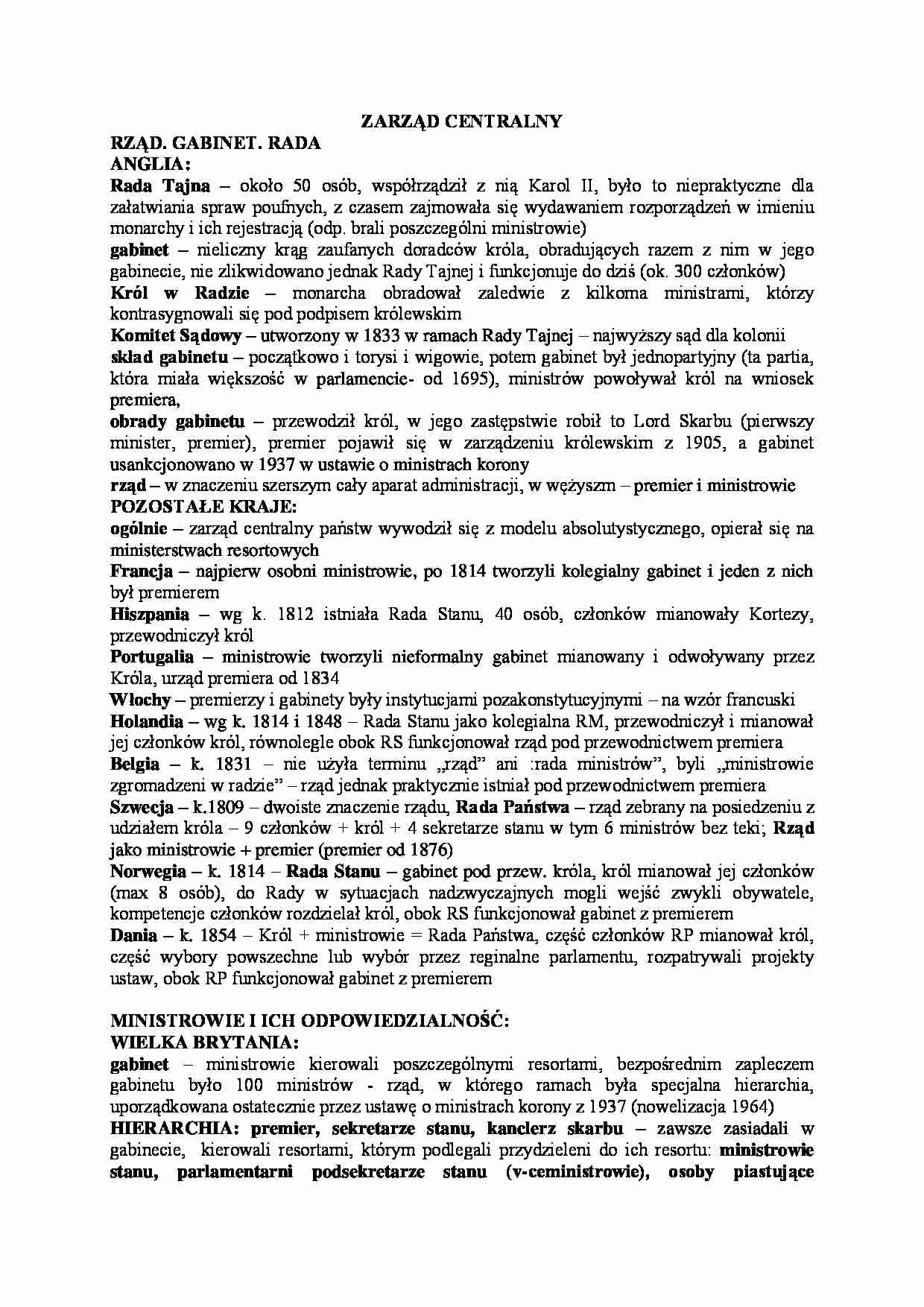 Rząd, gabinet, rada - strona 1