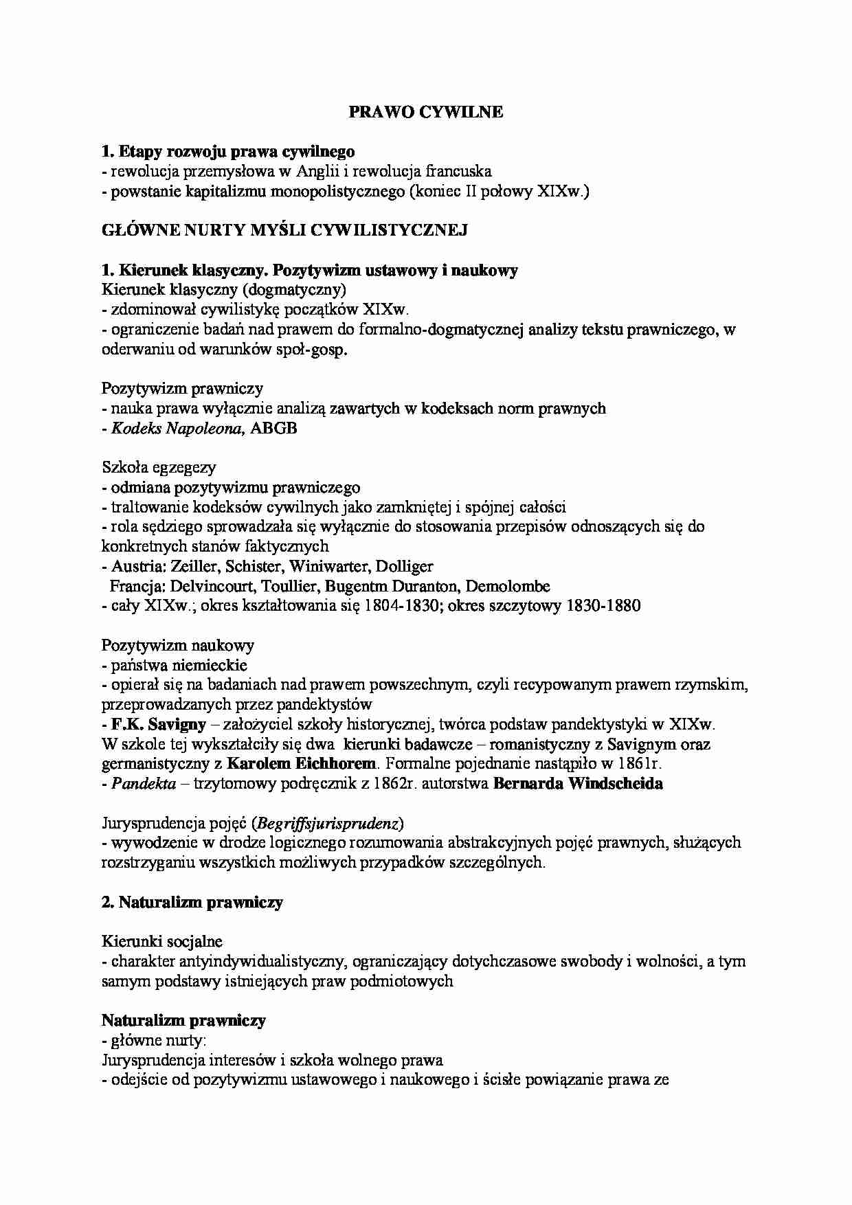 Historia państwa i prawa - prawo cywilne - strona 1