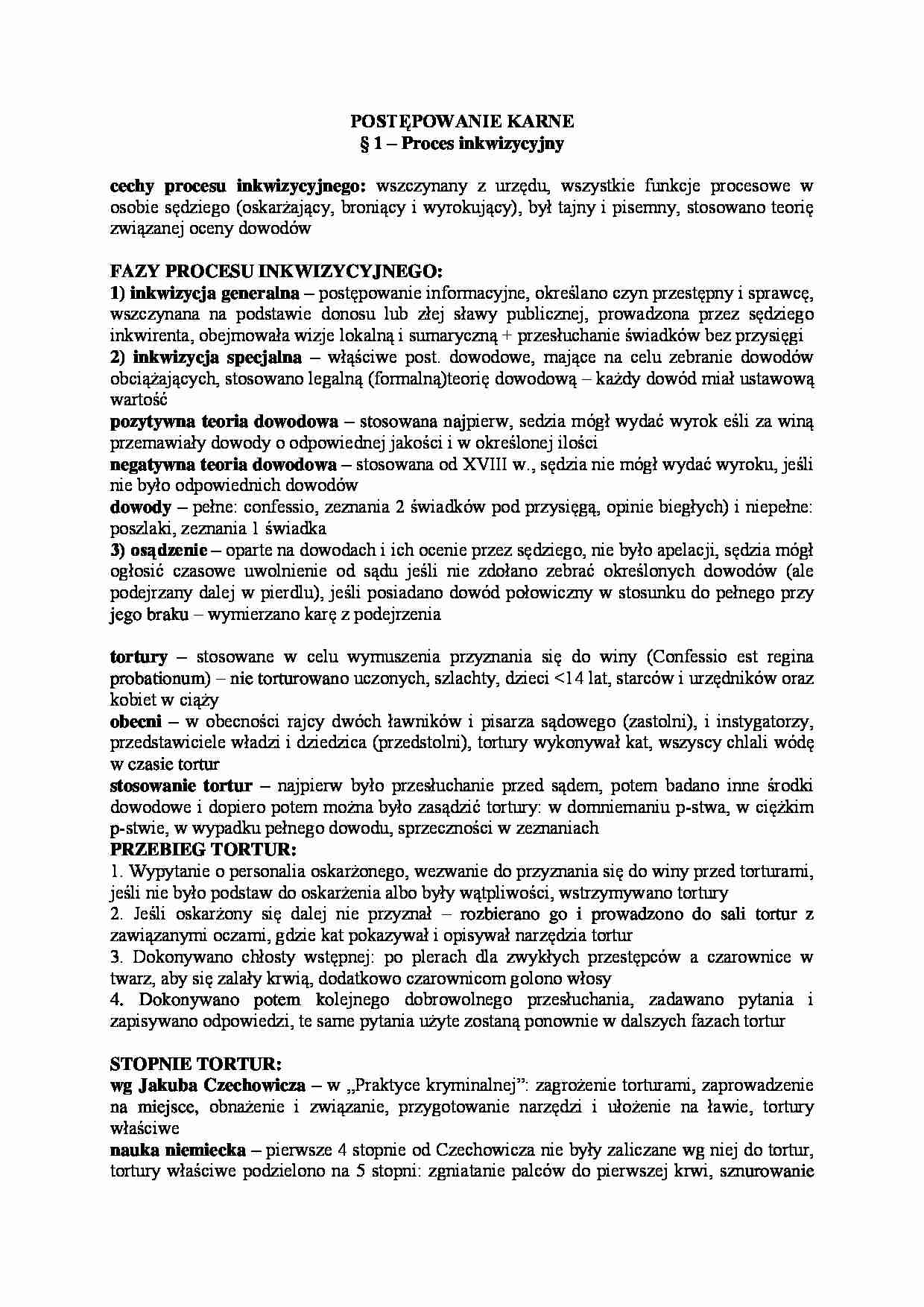 Republiki wczesnonowożytne - postępowanie karne - strona 1