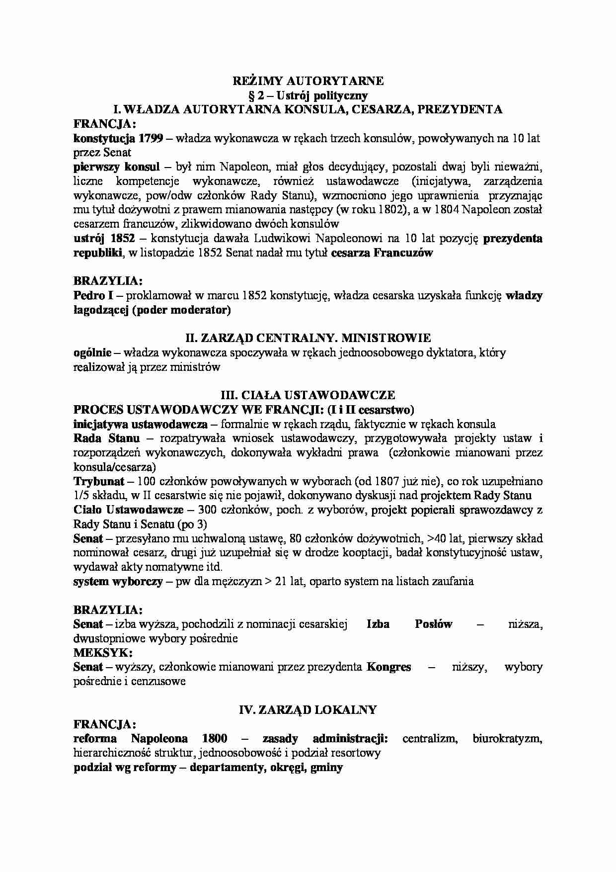 Historia państwa i prawa - reżimy - strona 1