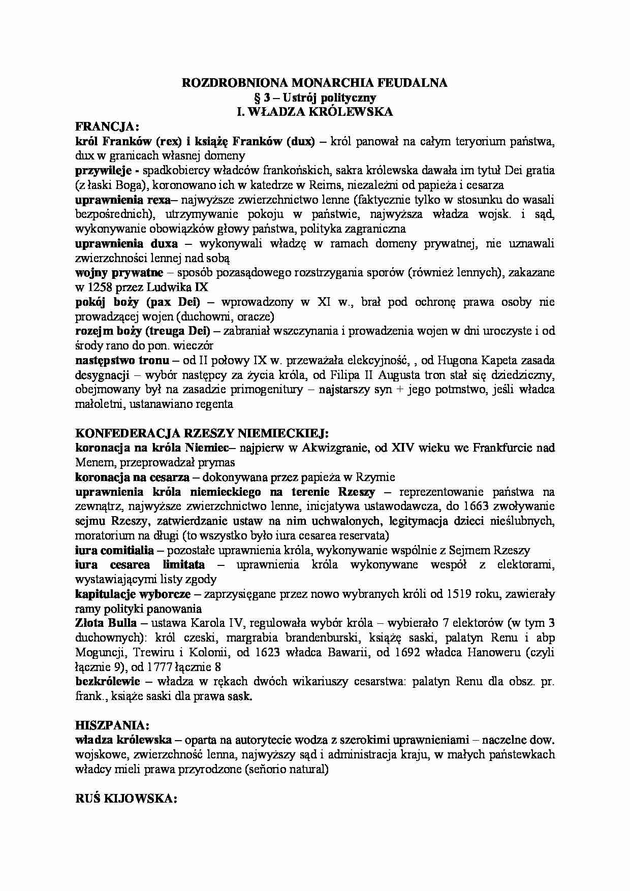 Rozdrobniona monarchia feudalna - strona 1