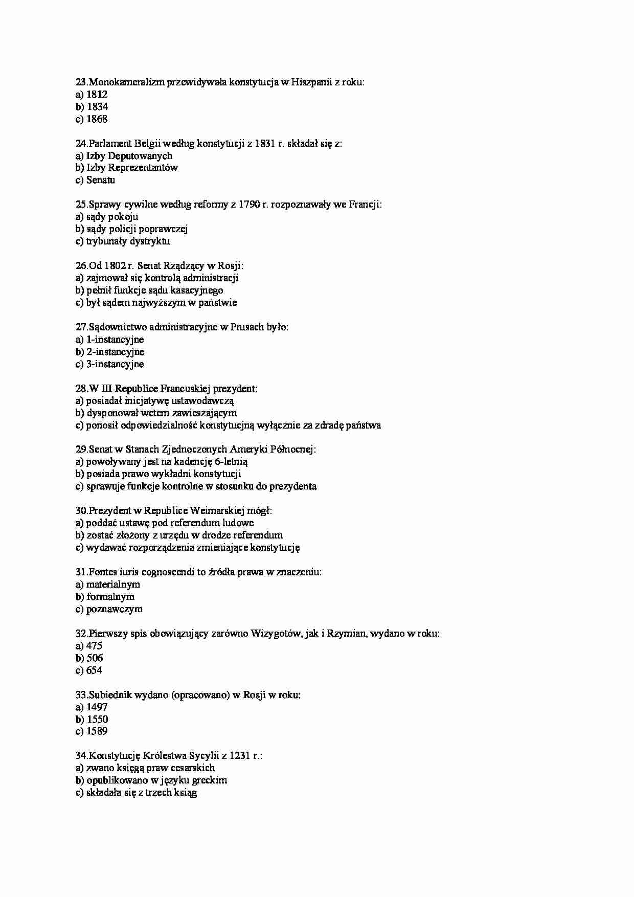 Historia państwa i prawa - testy 4 - strona 1