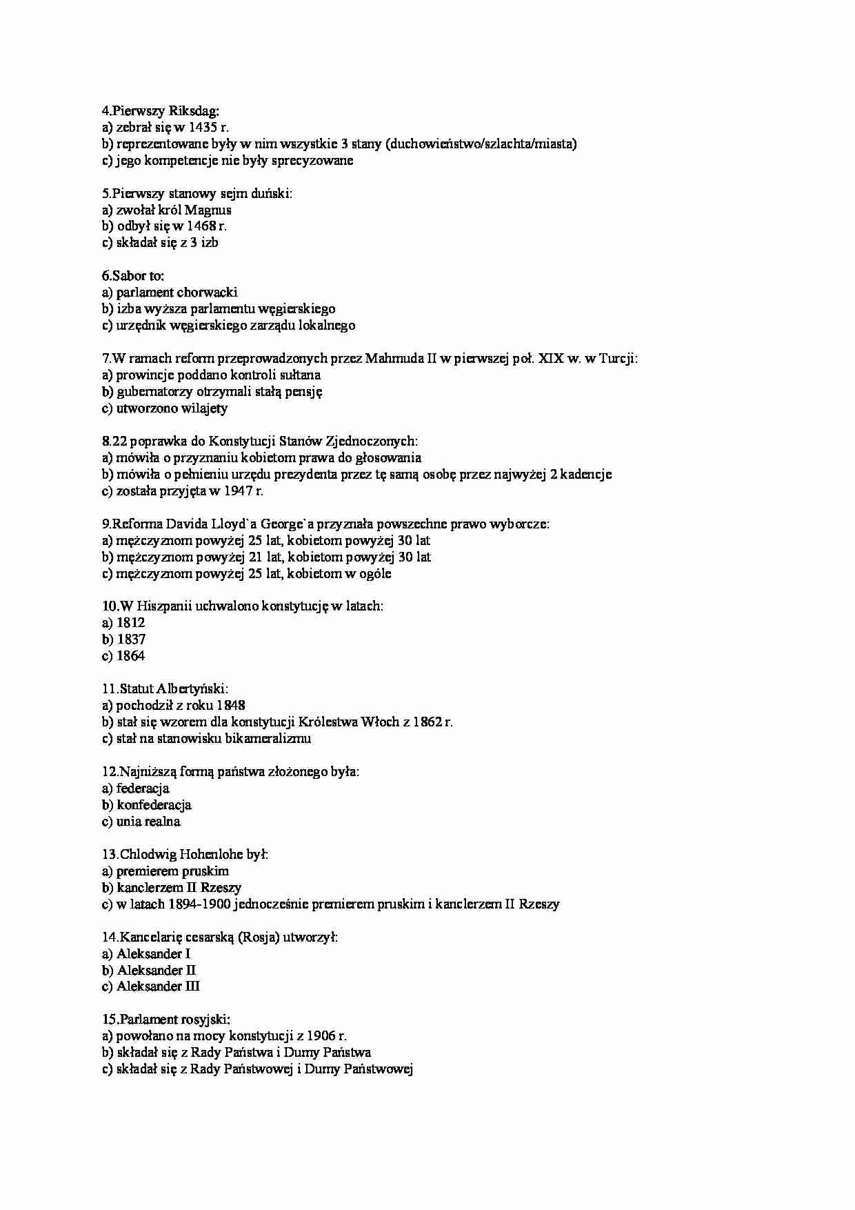Historia państwa i prawa - testy 6 - strona 1