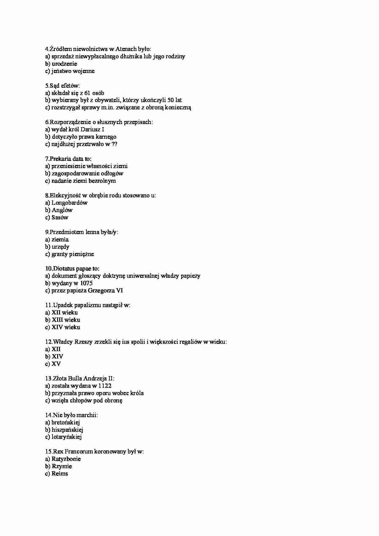 Historia państwa i prawa - testy 7 - strona 1