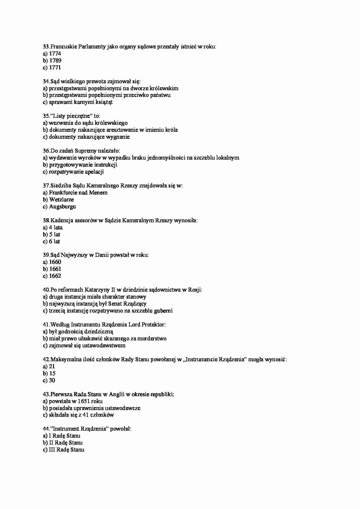 Historia państwa i prawa - testy 9 - strona 1