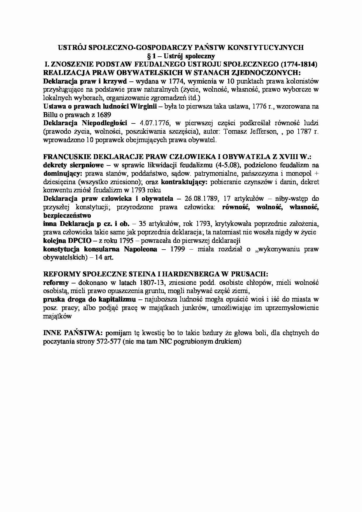 Ustrój państw konstytucyjnych - strona 1