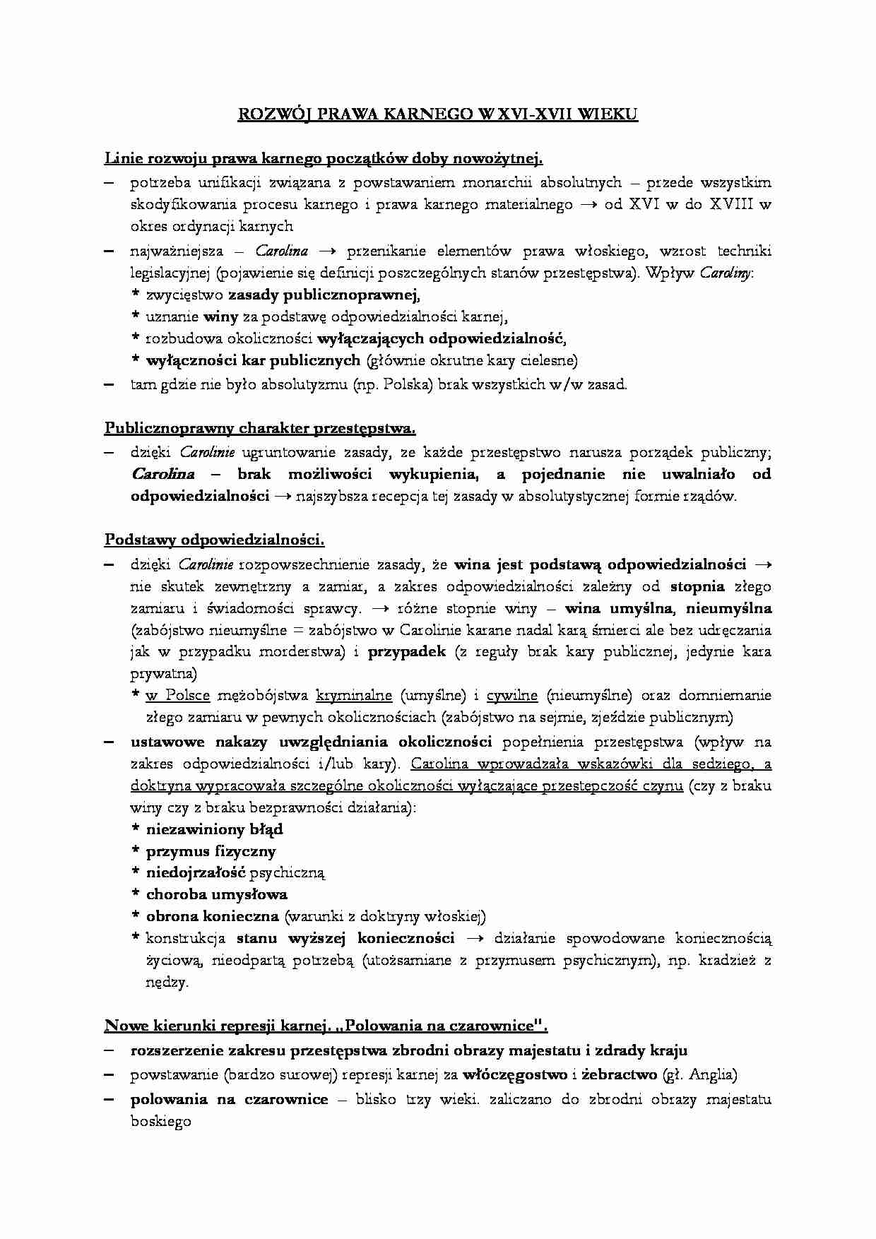 Historia państwa i prawa - wykład 7 - strona 1