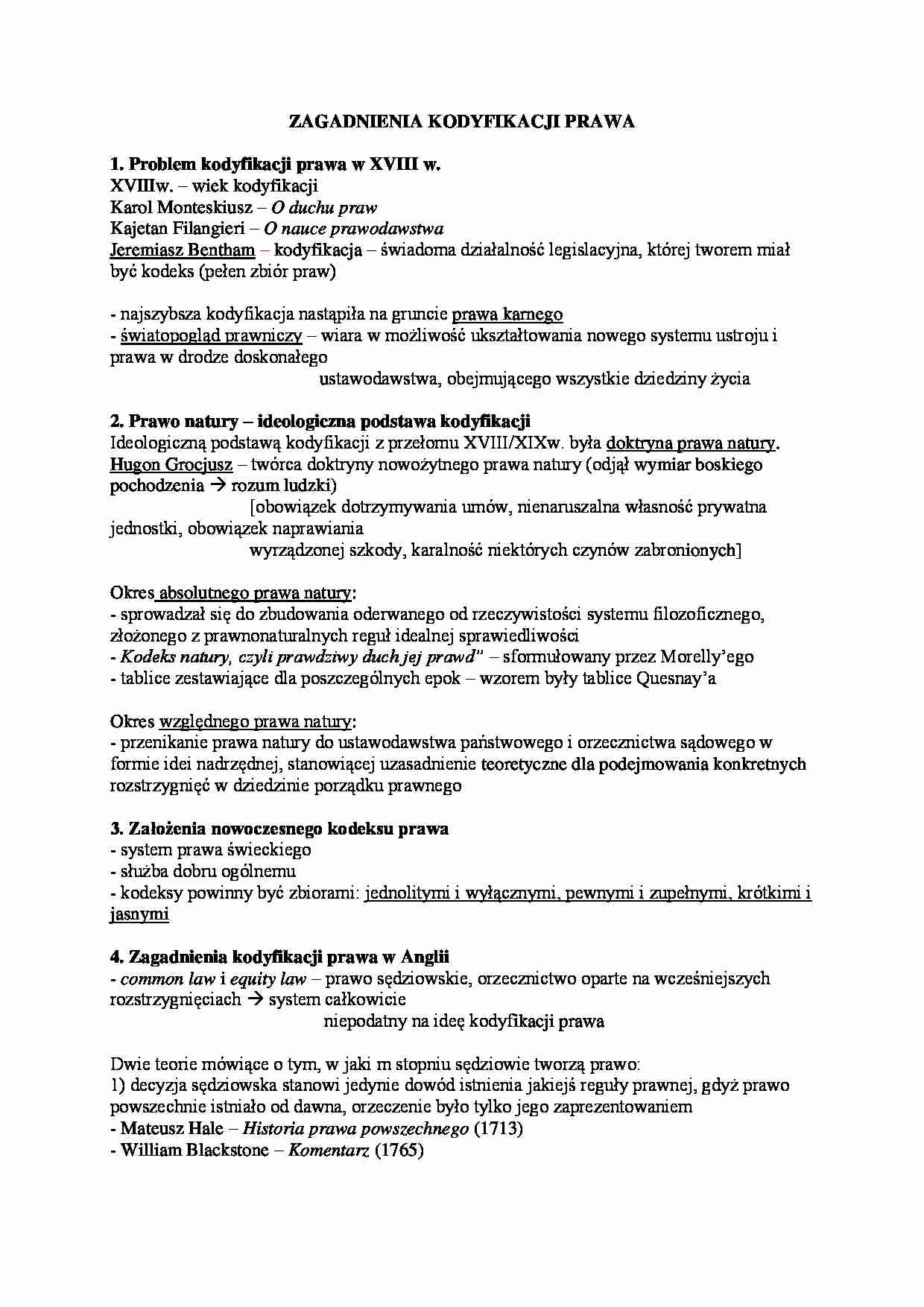 Zagadnienia kodyfikacji prawa - strona 1