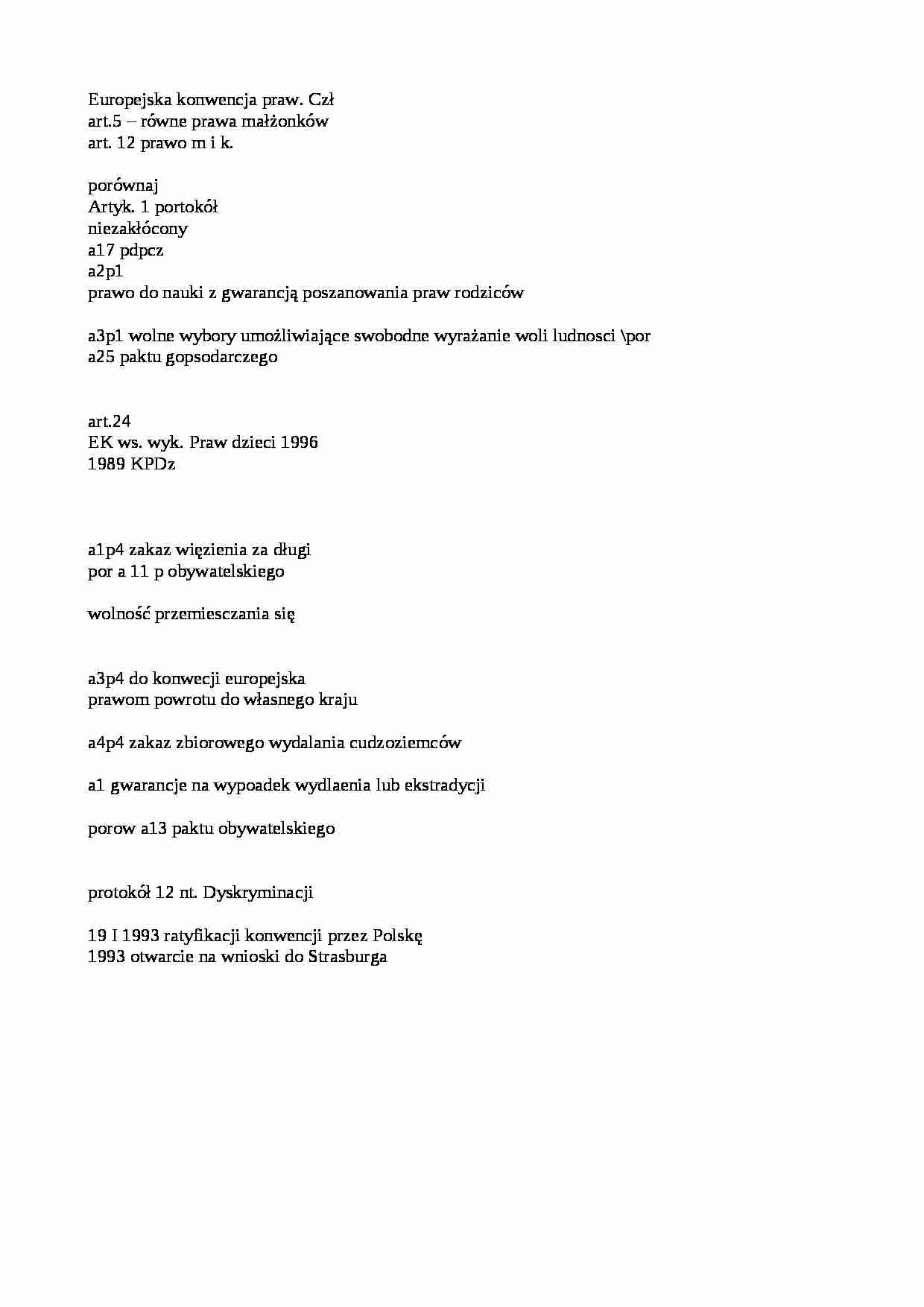 Prawa człowieka - wykład 5 - strona 1