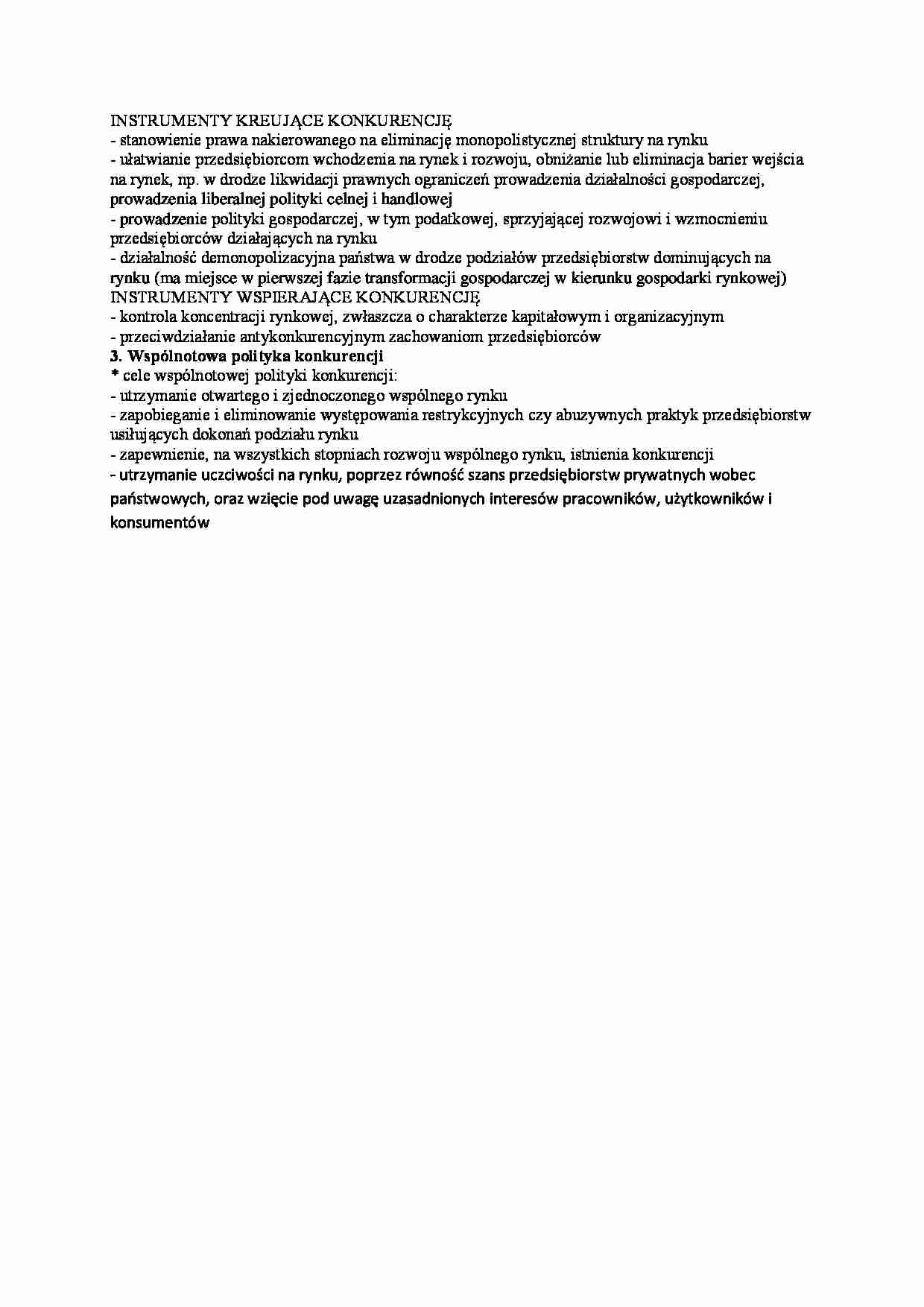 Instrumenty kreujące konkurencję - strona 1