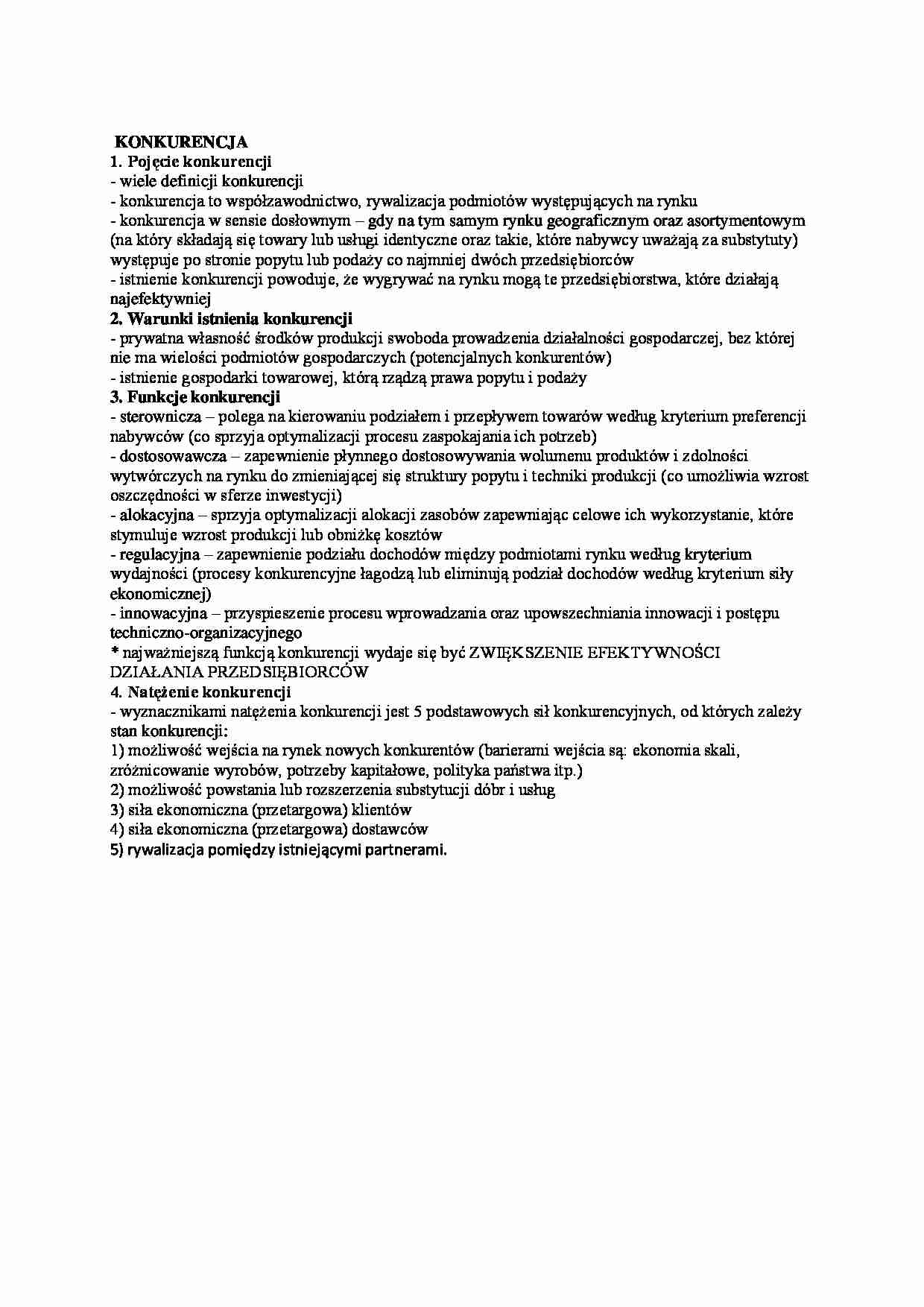 Prawo konkurencji - konkurencja - strona 1