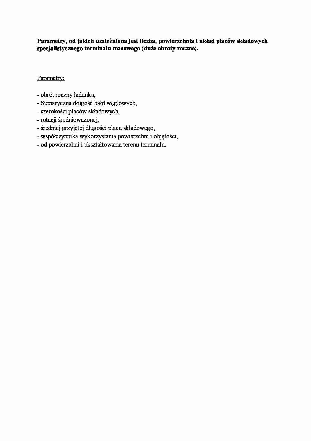 Specjalistyczny terminal masowy - parametry  - strona 1