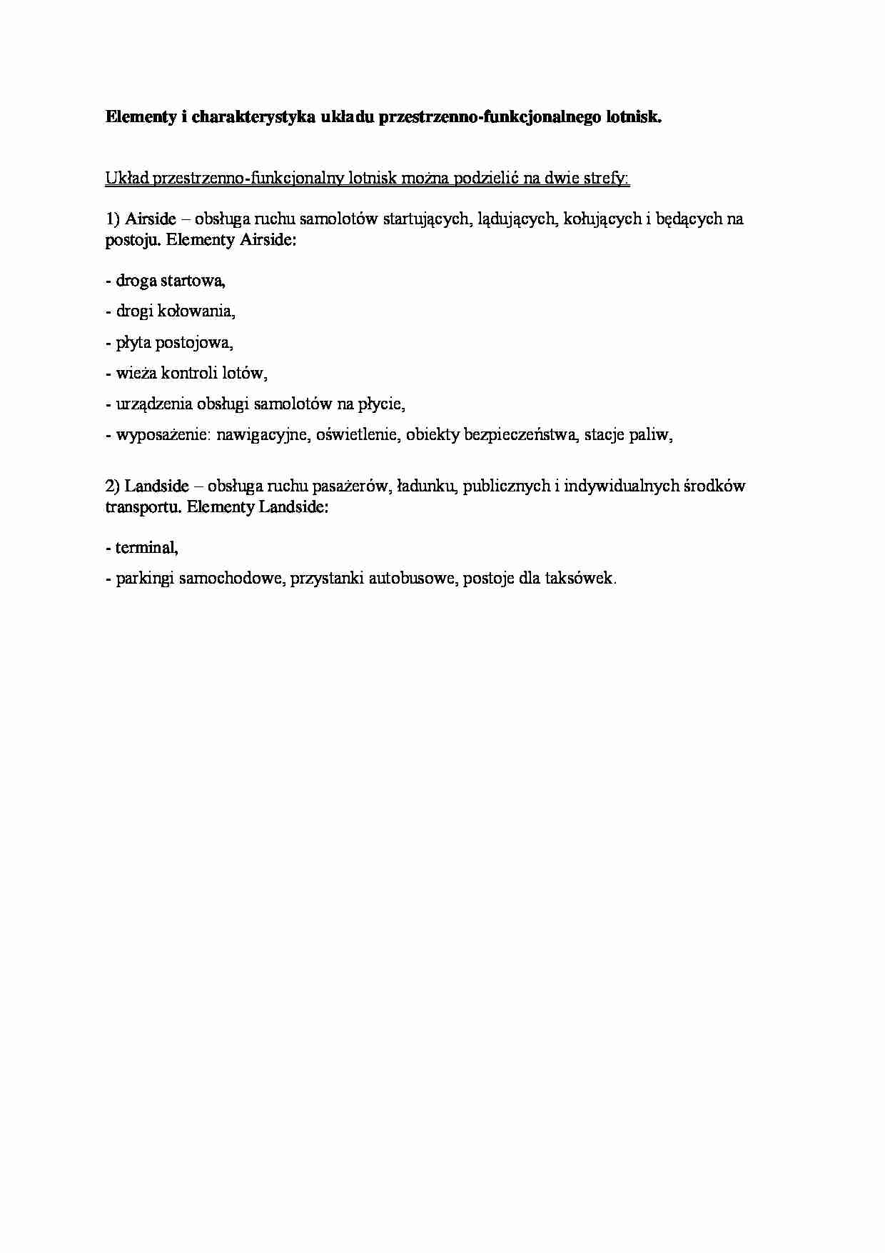 Układ przestrzenno-funkcjonalny lotnisk - strona 1