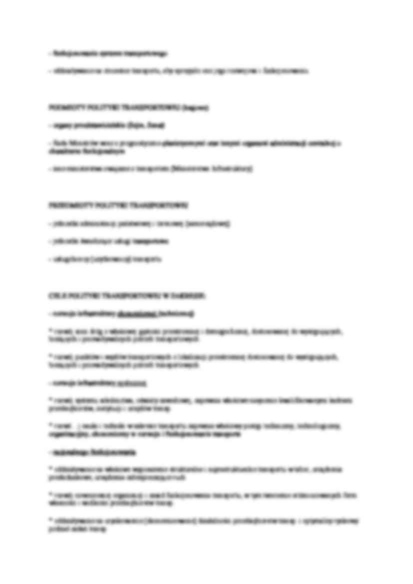 Polityka transportowa - zagadnienia  - strona 3