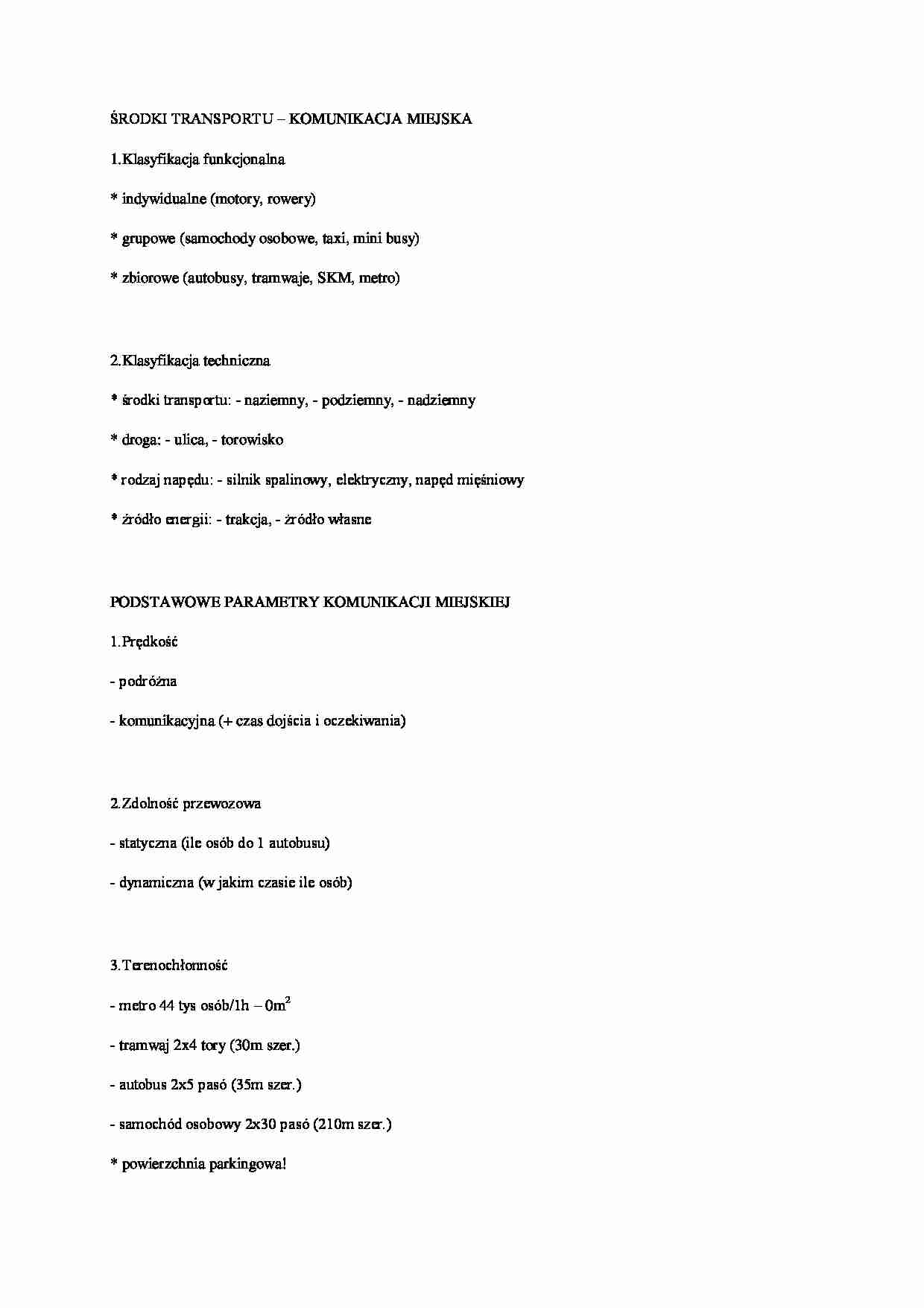 System transportu miejskiego - strona 1