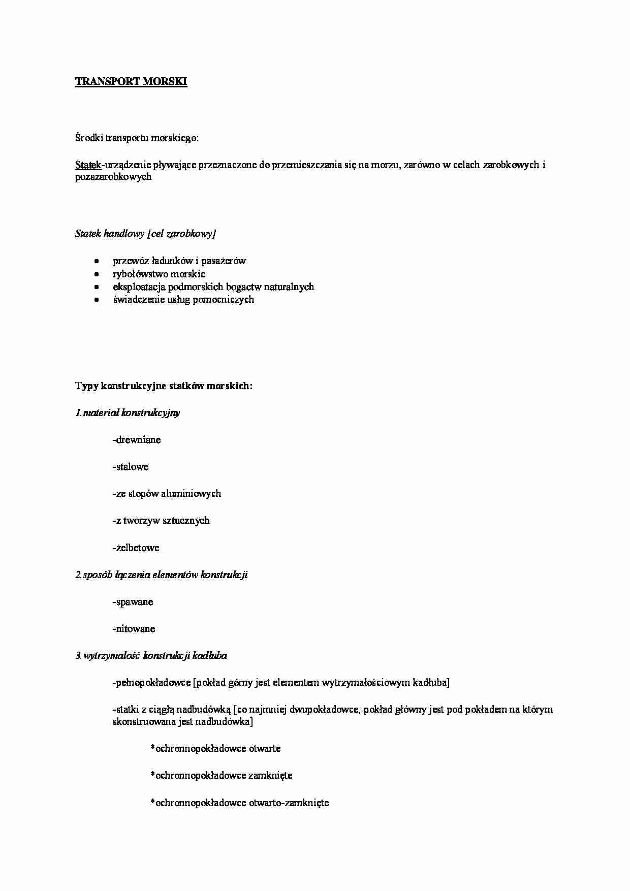 Transport morski - strona 1