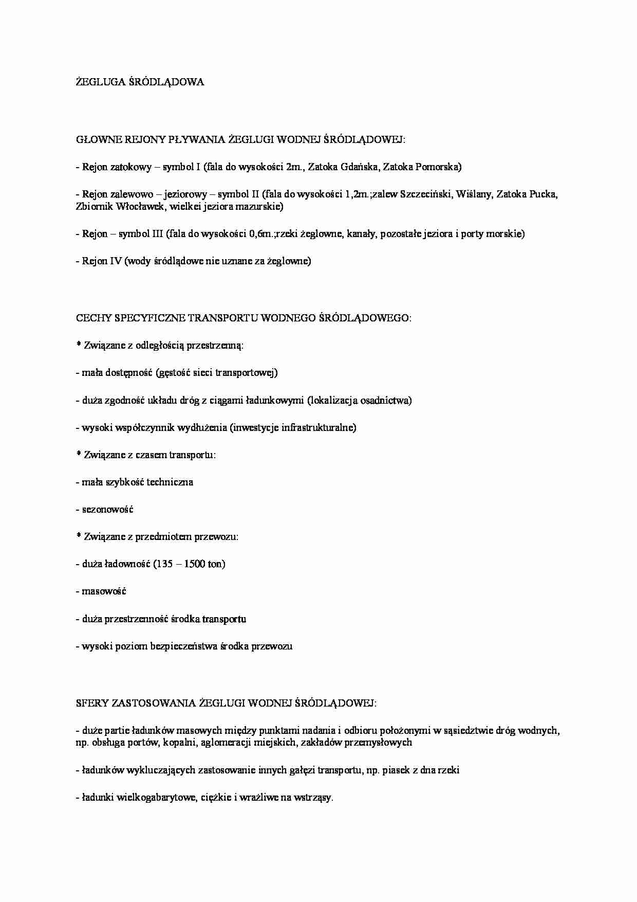 Transport śródlądowy - strona 1
