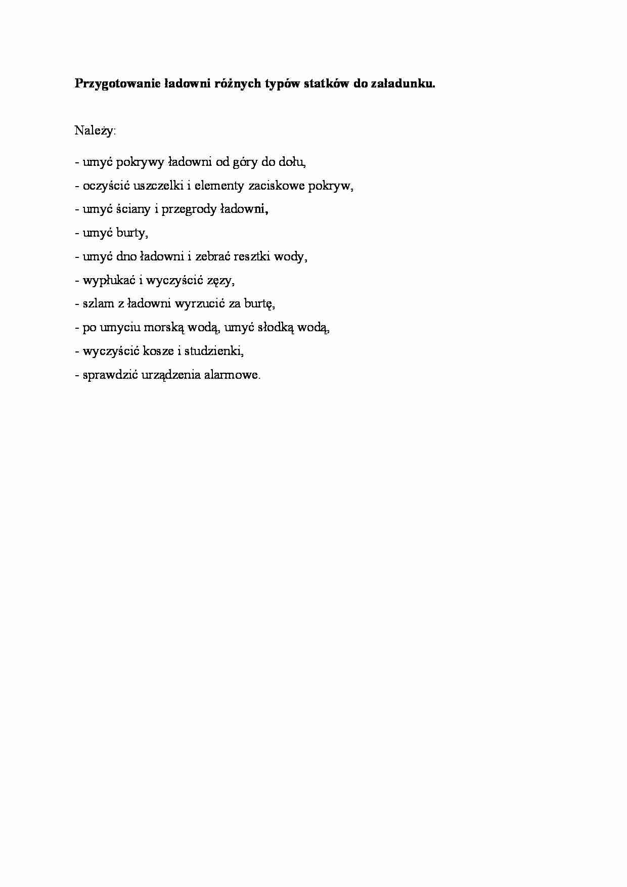 Przygotowanie ładowni statków do załadunku - strona 1