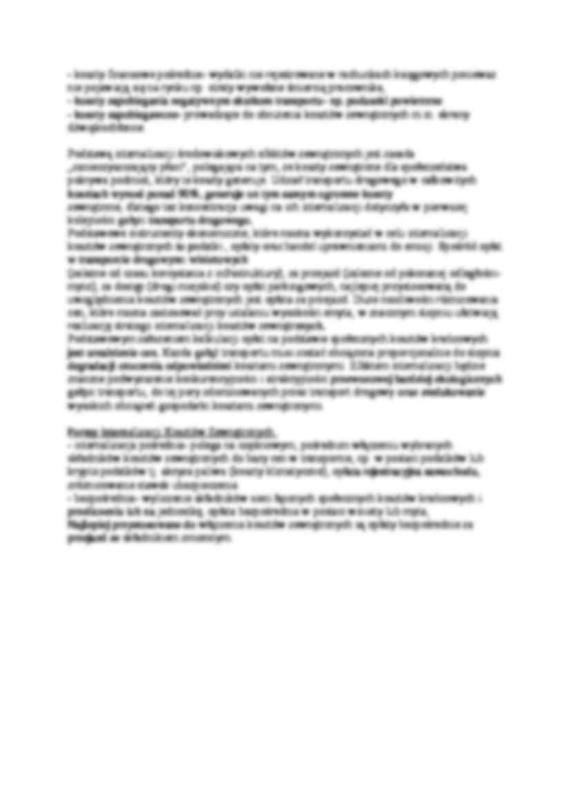 Koszty zewnętrzne w transporcie  - strona 2