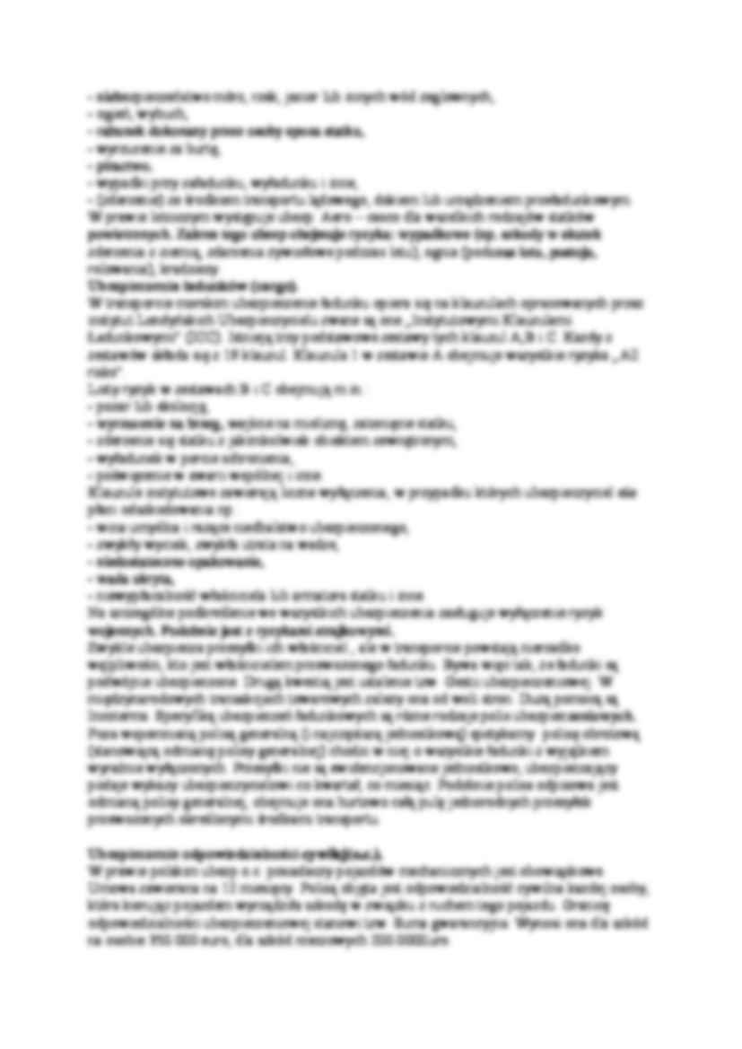 Ubezpieczenia i dochodzenie roszczeń w transporcie - strona 3