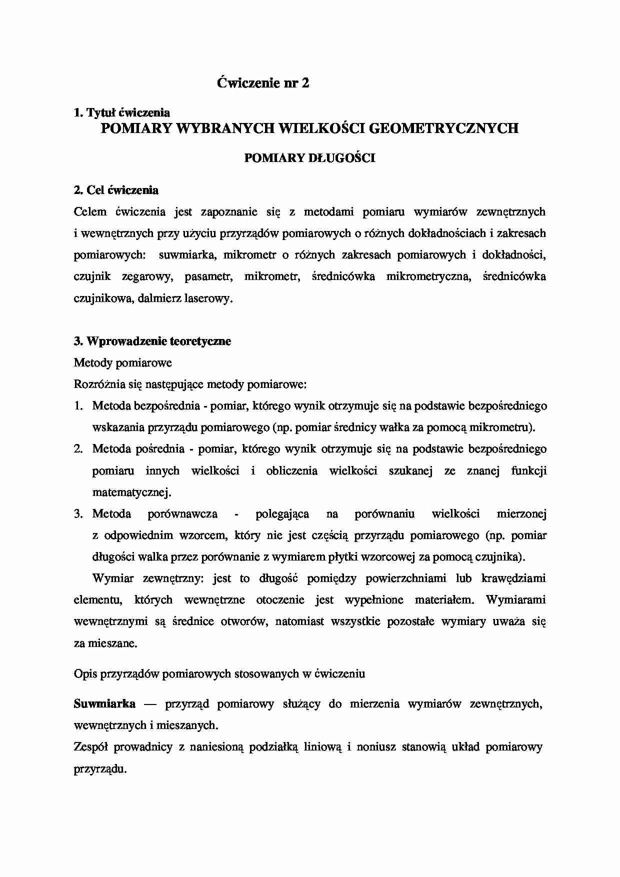 Pomiary wybranych wielkości geometrycznych - strona 1