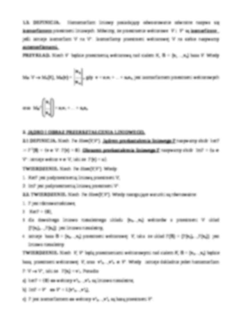 Przekształcenia liniowe - Wielomian charakterystyczny - strona 2