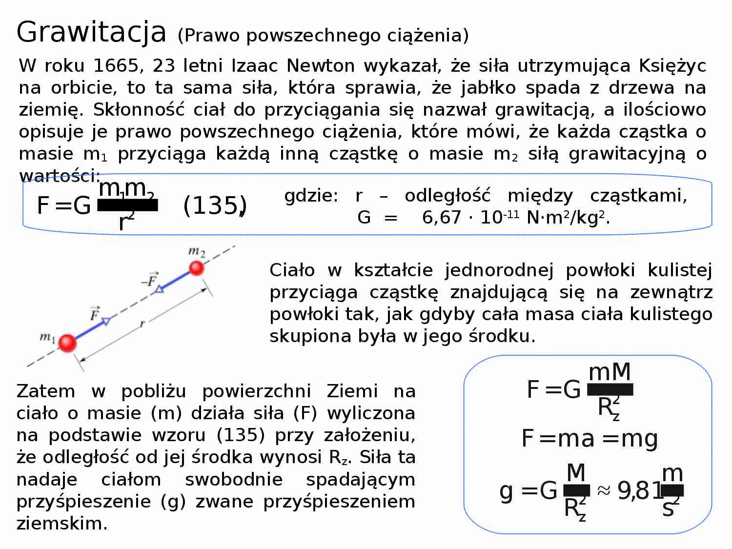 Grawitacja-prawo powszechnego ciążenia - strona 1
