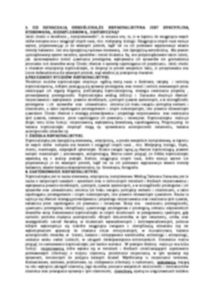 Kryminalistyka - zagadnienia - strona 2