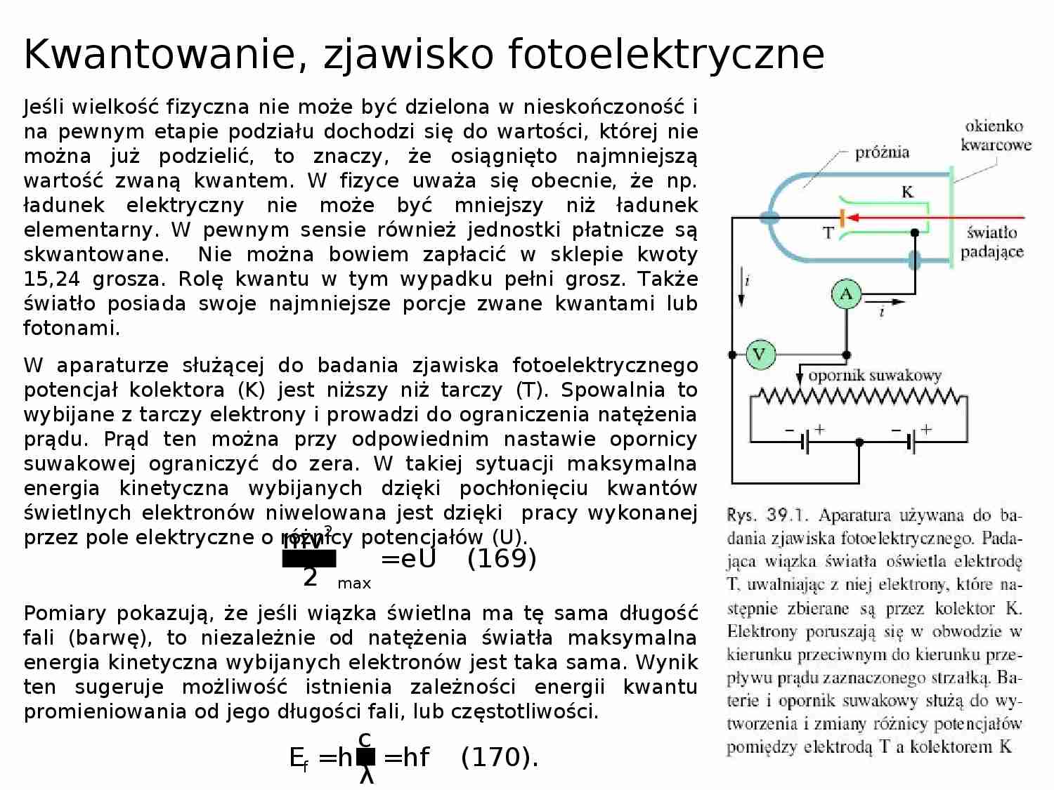Kwantowanie, zjawisko fotoelektryczne - strona 1
