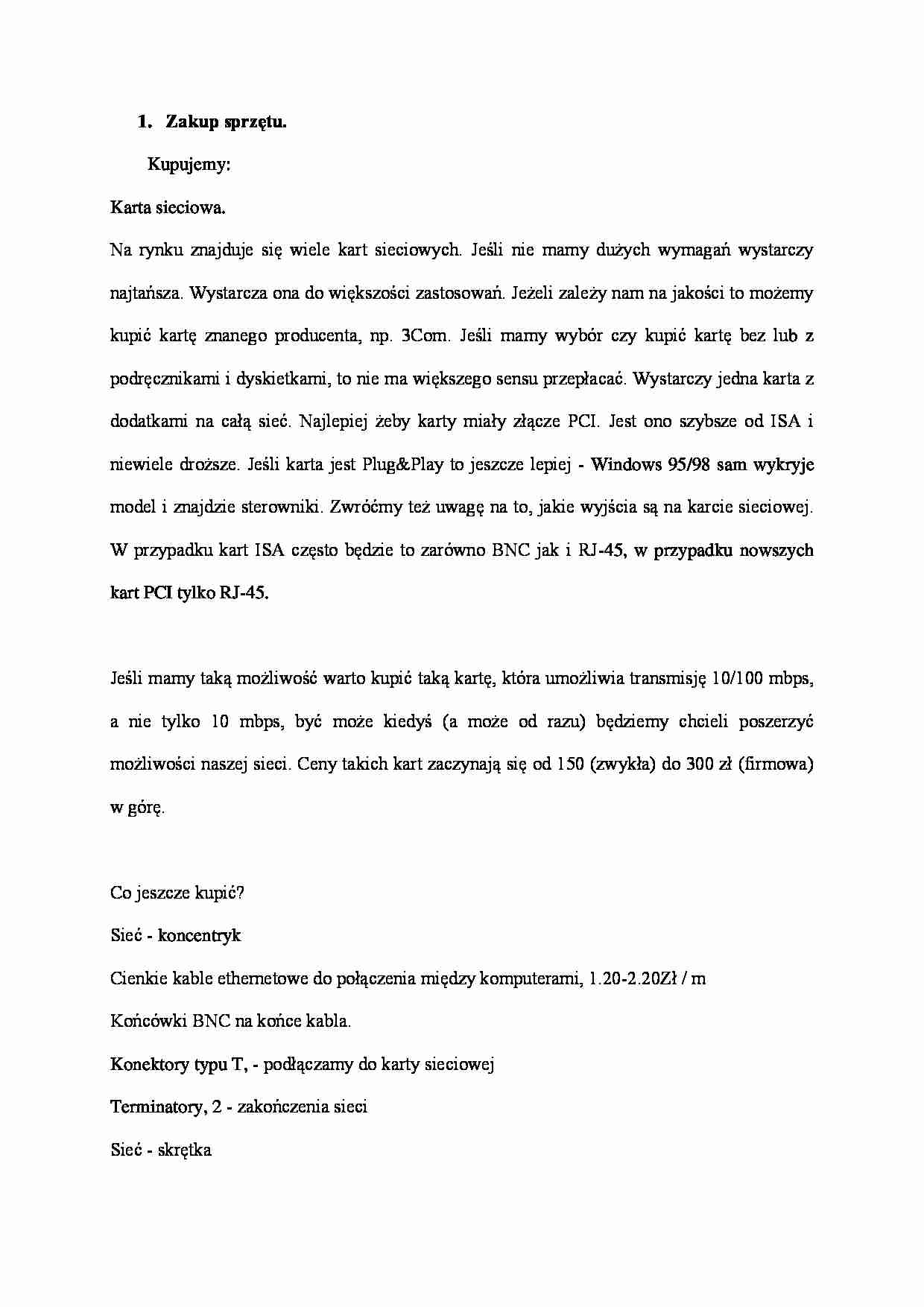 Zakup sprzętu - strona 1