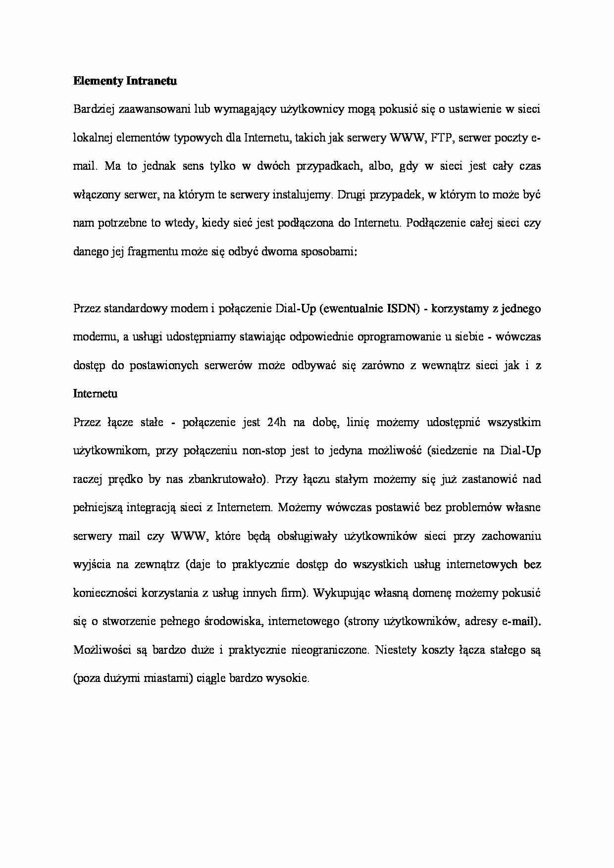 Elementy Intranetu - strona 1