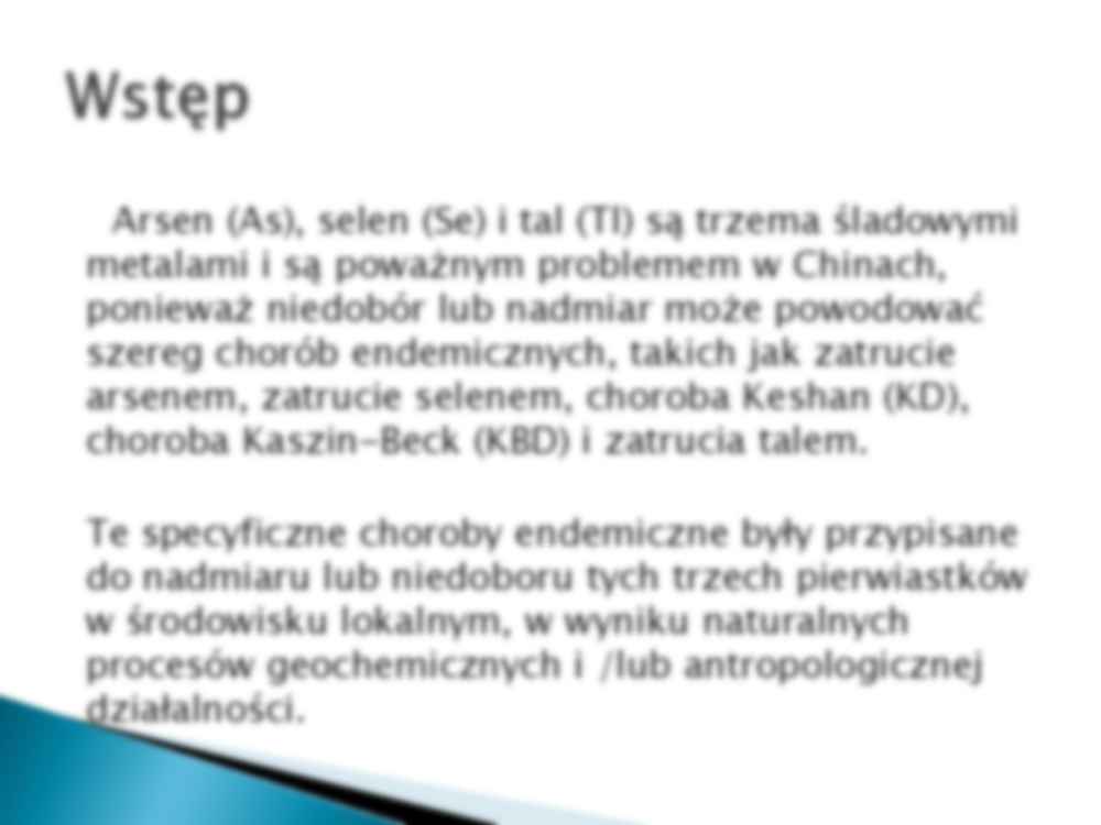 Geologia medyczna  arsenu, selenu i talu w Chinach - strona 2