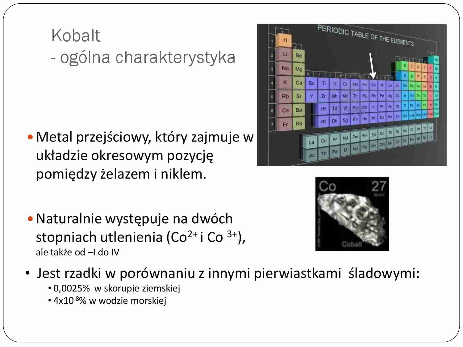Metabolizm i toksycznośc kobaltu - strona 1