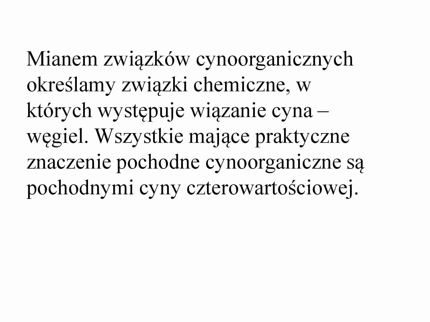 Związki cynoorganiczne - strona 1