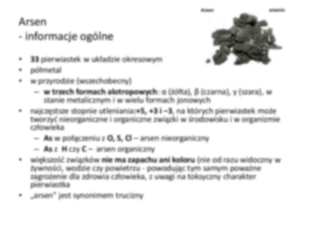 Toksyczność arsenu - strona 2