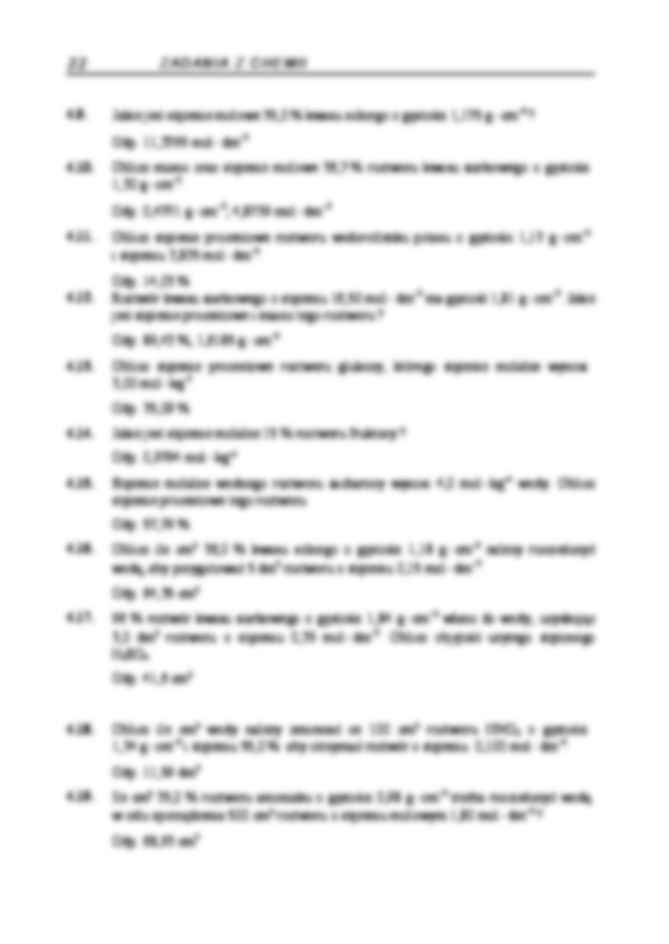 Przeliczania stężęń - zadania z odpowiedziami - strona 2