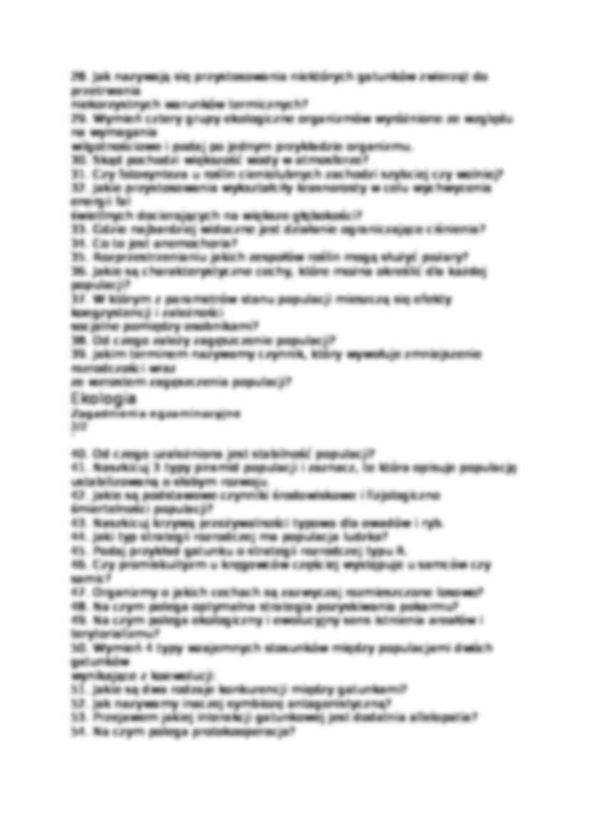 Skrypt z ekologii z zagadnieniami egzaminacyjnymi - strona 3
