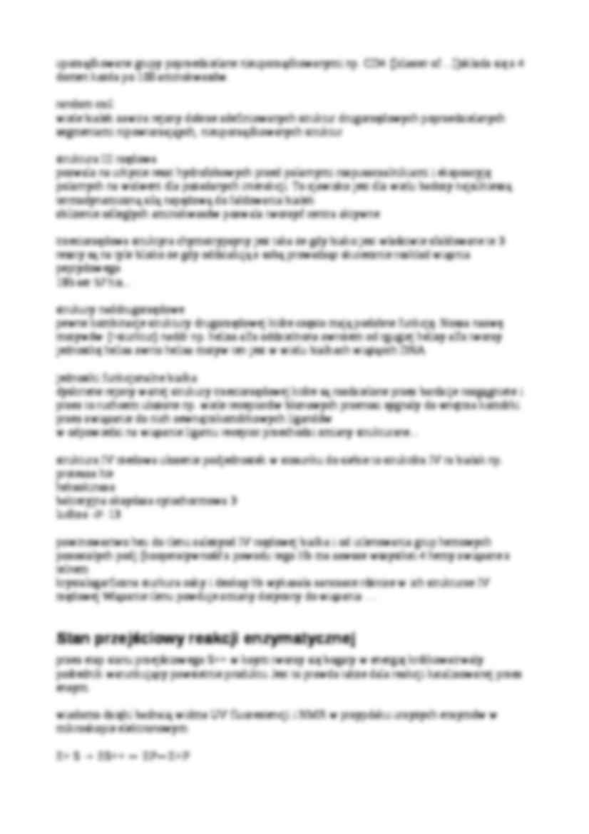 Enzymologia - notatki z wykładu 5 - strona 2