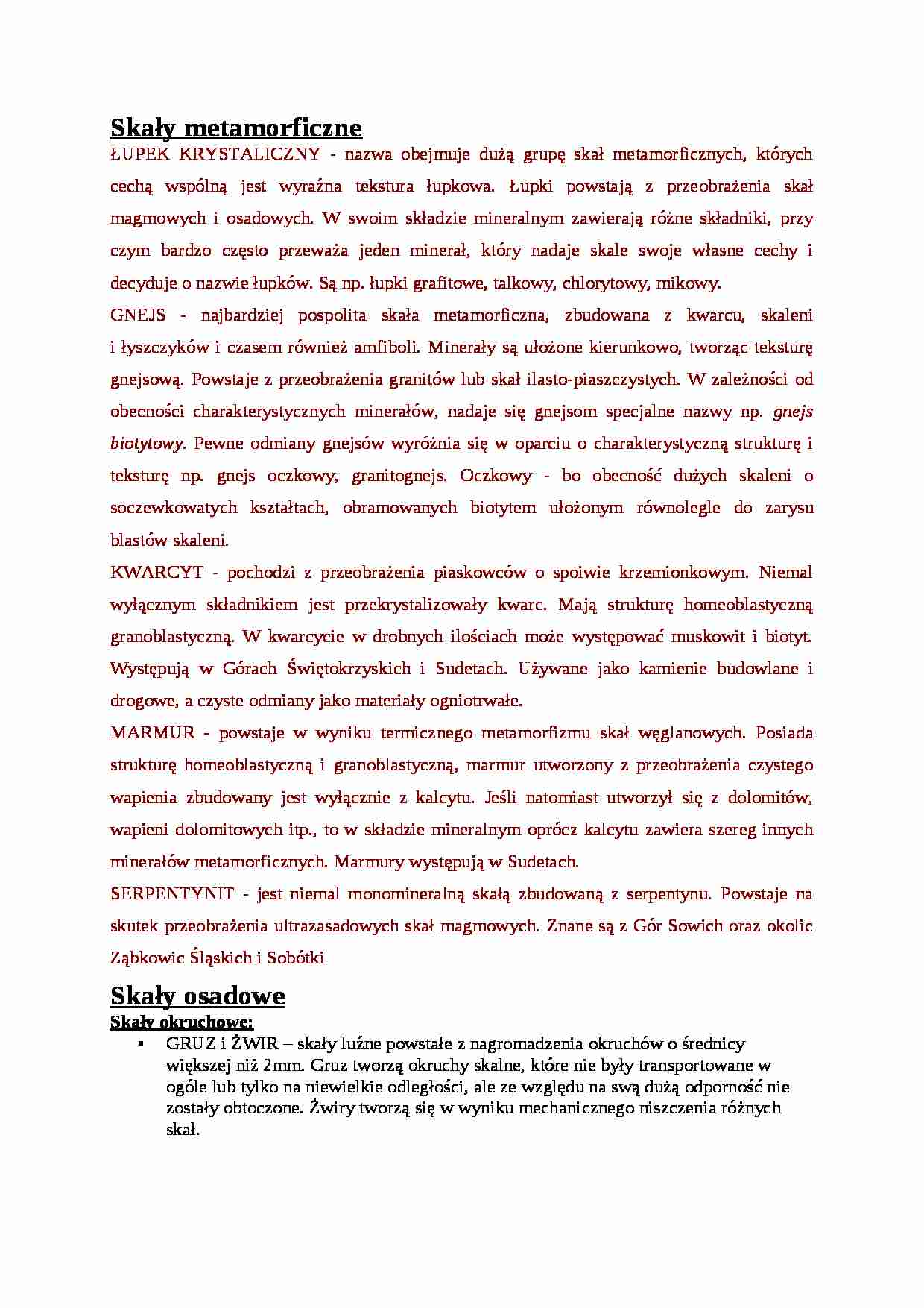 Przegląd skał - strona 1
