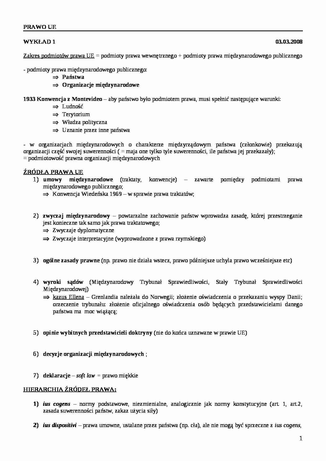 PUE - wykady - Prawo  - strona 1