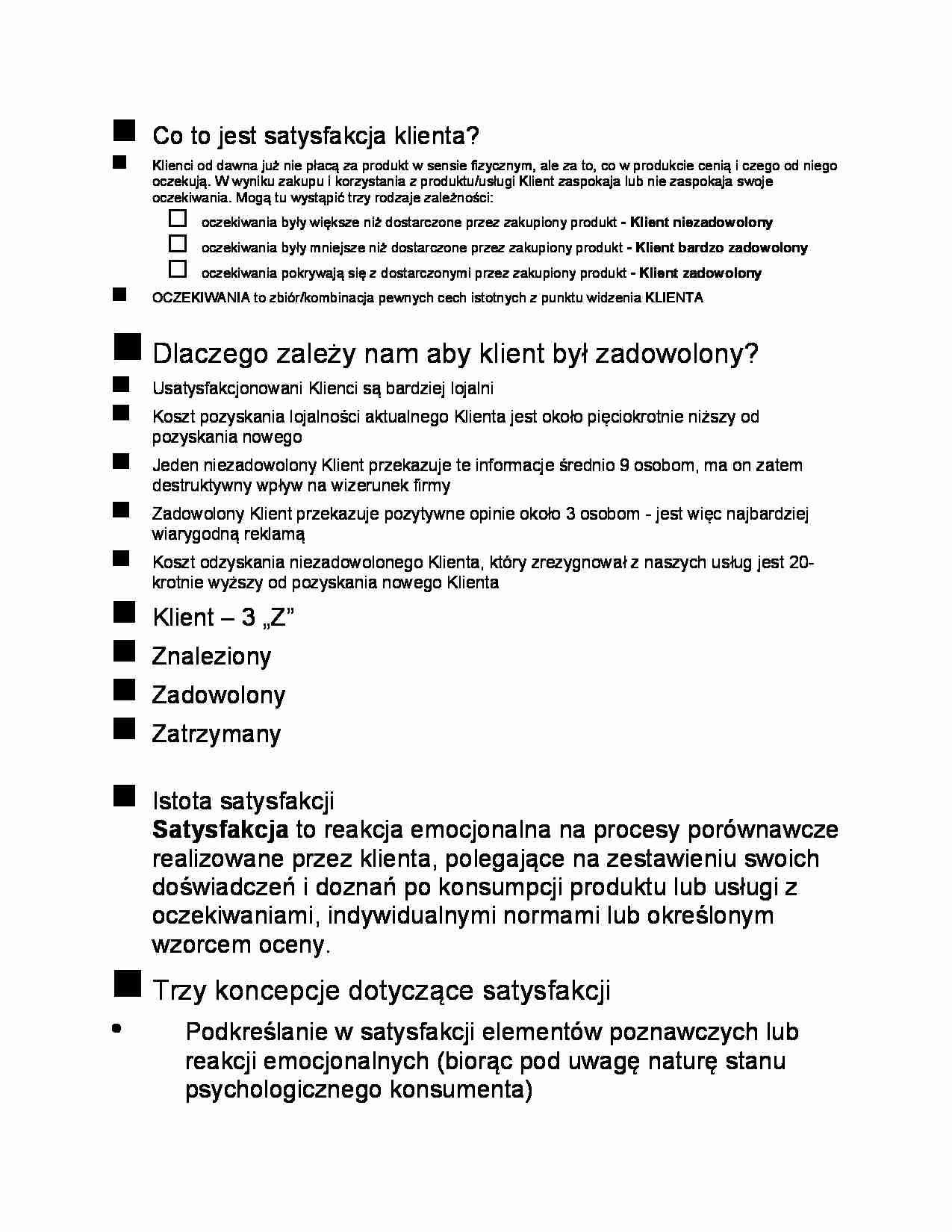 Badanie satysfakcji klienta - Wizerunek firmy - strona 1