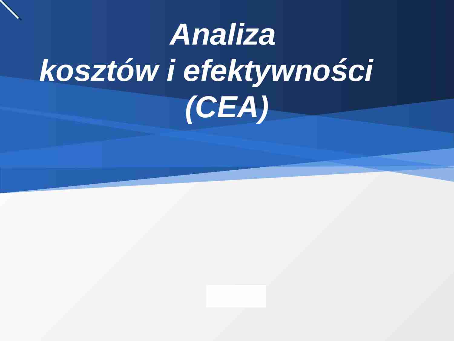 Analiza kosztów i efektywności - prezentacja na ćwiczenia z metod oceny projektów - strona 1