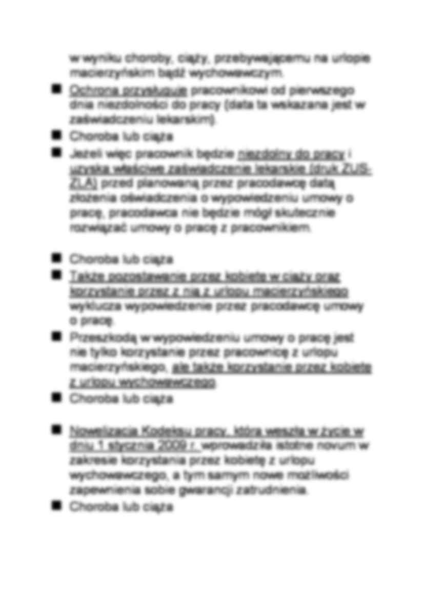 Uniknięcie rozwiązania umowy o pracę - notatki z wykładu stosunków pracy - strona 2