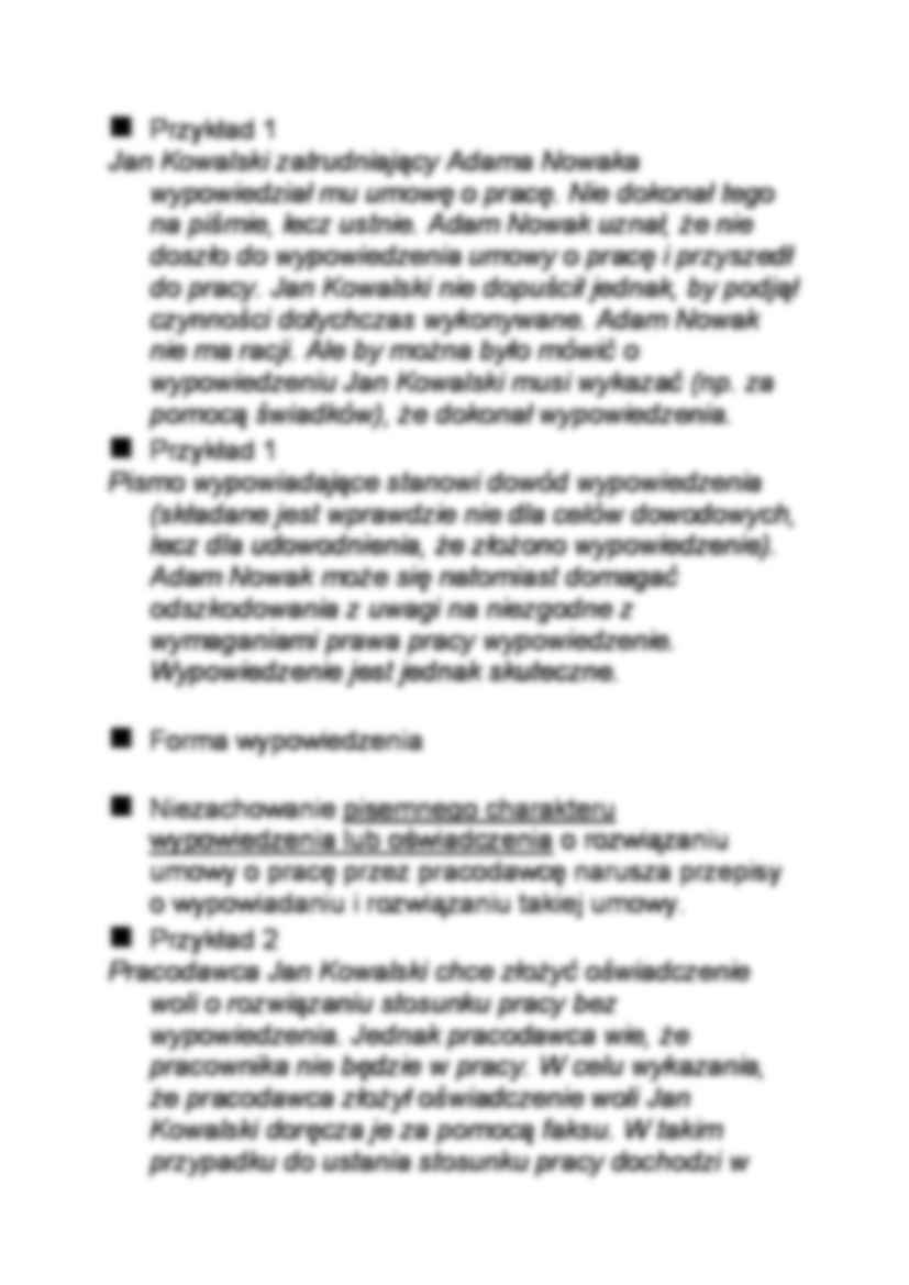 Wypowiedzenie - wykład ze stosunków pracy - strona 2