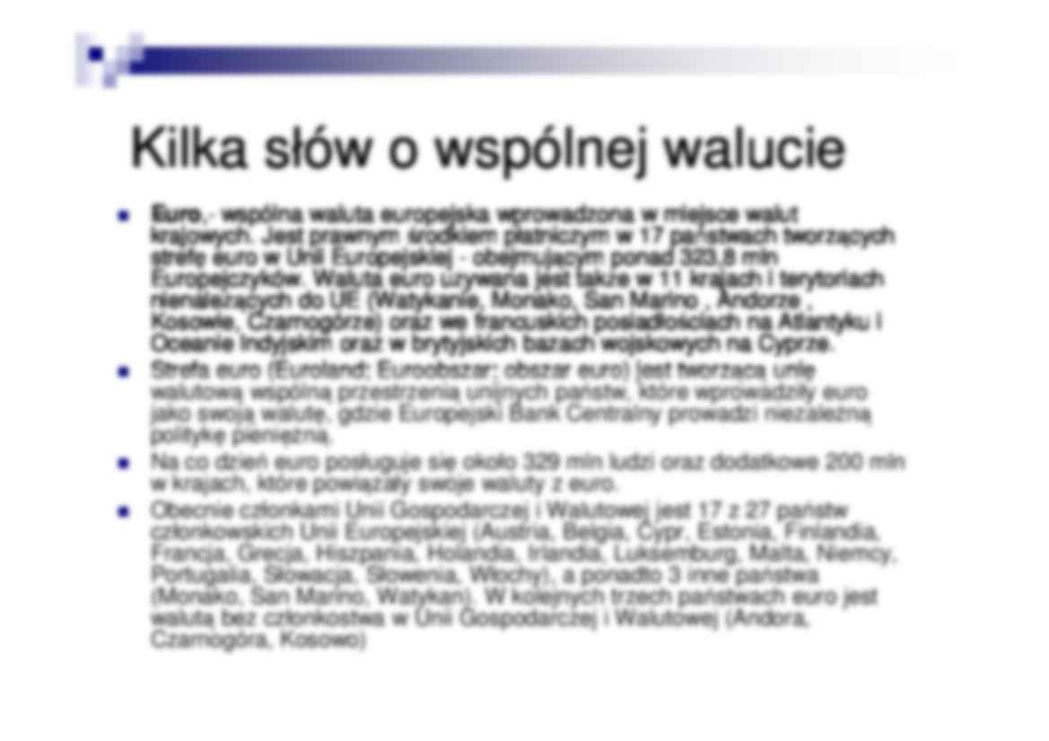 Doświadczenia z wprowadzenia euro w Slowenii - wykład z korporacji finansowych - strona 2